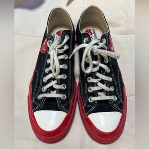 Converse Black and Red Low-Top Sneakers